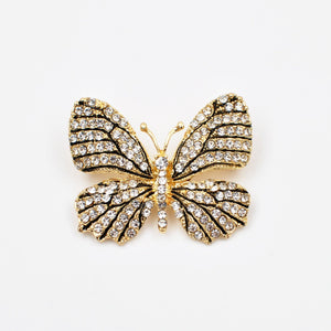 QueenMee Butterfly Brooch in Crystal