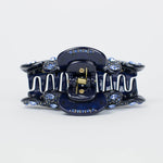 Load image into Gallery viewer, QueenMee Claw Clip with Crystal in Blue
