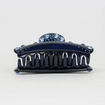 Load image into Gallery viewer, QueenMee Claw Clip with Crystal in Blue
