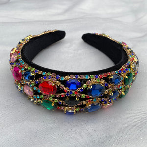 QueenMee Colourful Headband Statement Headband Sparkling Hair Band