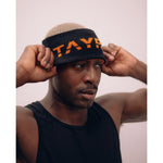 Load image into Gallery viewer, Tayroc VAL! Black/Orange Headband
