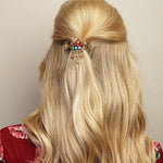 Load image into Gallery viewer, QueenMee Flower Hair Accessory with Gems
