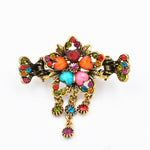 Load image into Gallery viewer, QueenMee Flower Hair Accessory with Gems
