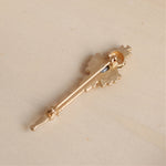 Load image into Gallery viewer, QueenMee Gold Crown Brooch Lapel Pin in Red
