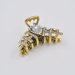 Load image into Gallery viewer, QueenMee Gold Hair Clamp with Rhinestone
