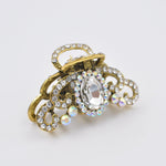 Load image into Gallery viewer, QueenMee Gold Hair Claw with Rhinestone
