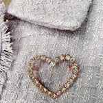 Load image into Gallery viewer, QueenMee Heart Brooch with Crystal Diamante Heart
