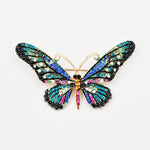 Load image into Gallery viewer, QueenMee Large Butterfly Brooch in Crystal
