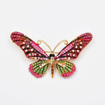 Load image into Gallery viewer, QueenMee Large Butterfly Brooch in Crystal
