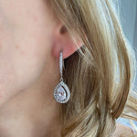 Load image into Gallery viewer, QueenMee Long Drop Earrings Diamante Earrings
