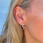 Load image into Gallery viewer, QueenMee Moon Earrings Star Earrings Silver Small Earrings
