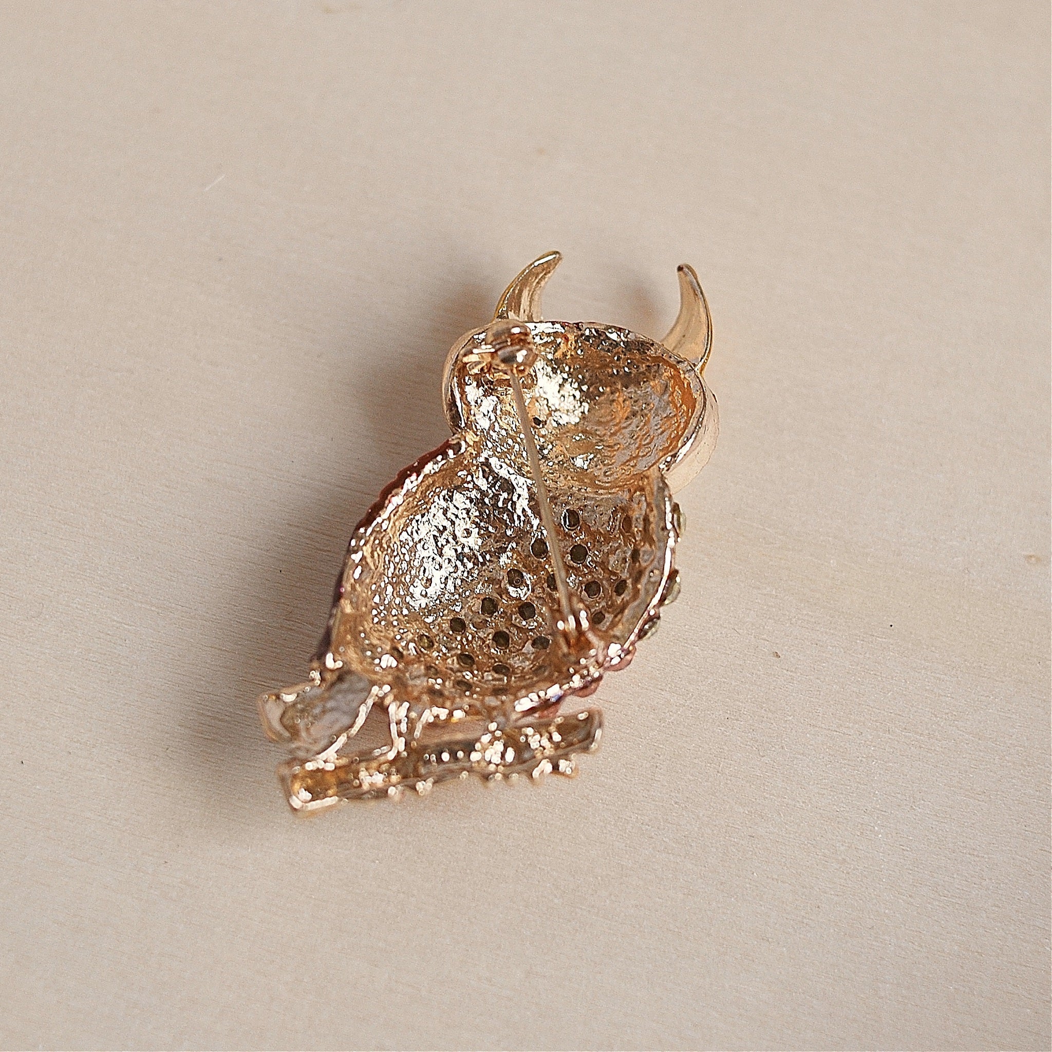 QueenMee Owl Brooch with Diamante