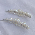 Load image into Gallery viewer, QueenMee Pearl Hair Slides Large Set of 2
