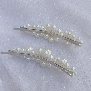 QueenMee Pearl Hair Slides Large Set of 2