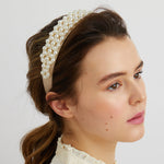 Load image into Gallery viewer, QueenMee Pearl Headband Woven
