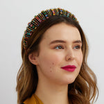 Load image into Gallery viewer, QueenMee Rainbow Headband Padded with Crystal
