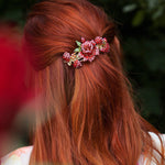 Load image into Gallery viewer, QueenMee Red Flower Hair Clip
