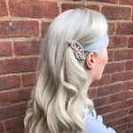 Load image into Gallery viewer, QueenMee Rose Gold Pearl Hair Clip
