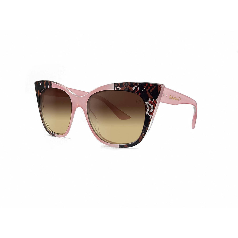 Ruby Rocks Animal Tip 'Gozo' Cateye Sunglasses In Pink 