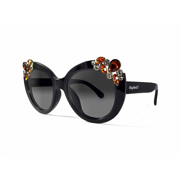 Ruby Rocks Ladies Dubai Gem Detail Sunglasses In Black