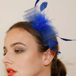 Load image into Gallery viewer, Ruby Rocks Mati Fascinator - Blue 
