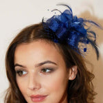 Load image into Gallery viewer, Ruby Rocks Vida Fascinator - Blue 
