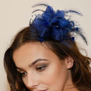 Ruby Rocks Vida Fascinator - Blue 