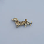 Load image into Gallery viewer, QueenMee Sausage Dog Brooch Dachshund Brooch
