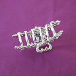 Load image into Gallery viewer, QueenMee Silver Claw Hair Clip with Diamante
