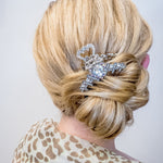 Load image into Gallery viewer, QueenMee Silver Claw Hair Clip with Diamante
