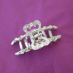 Load image into Gallery viewer, QueenMee Silver Claw Hair Clip with Diamante
