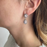 Load image into Gallery viewer, QueenMee Silver Drop Earrings Small Drop Earrings
