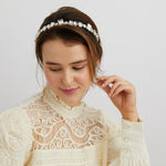 Load image into Gallery viewer, QueenMee Silver Headband with Crystal
