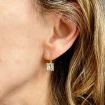 Load image into Gallery viewer, QueenMee Small Drop Earrings Crystal in Gold
