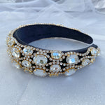 Load image into Gallery viewer, QueenMee Sparkly Headband in Black Statement Headband
