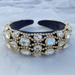 Load image into Gallery viewer, QueenMee Sparkly Headband in Black Statement Headband
