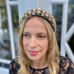 Load image into Gallery viewer, QueenMee Sparkly Headband in Black Statement Headband
