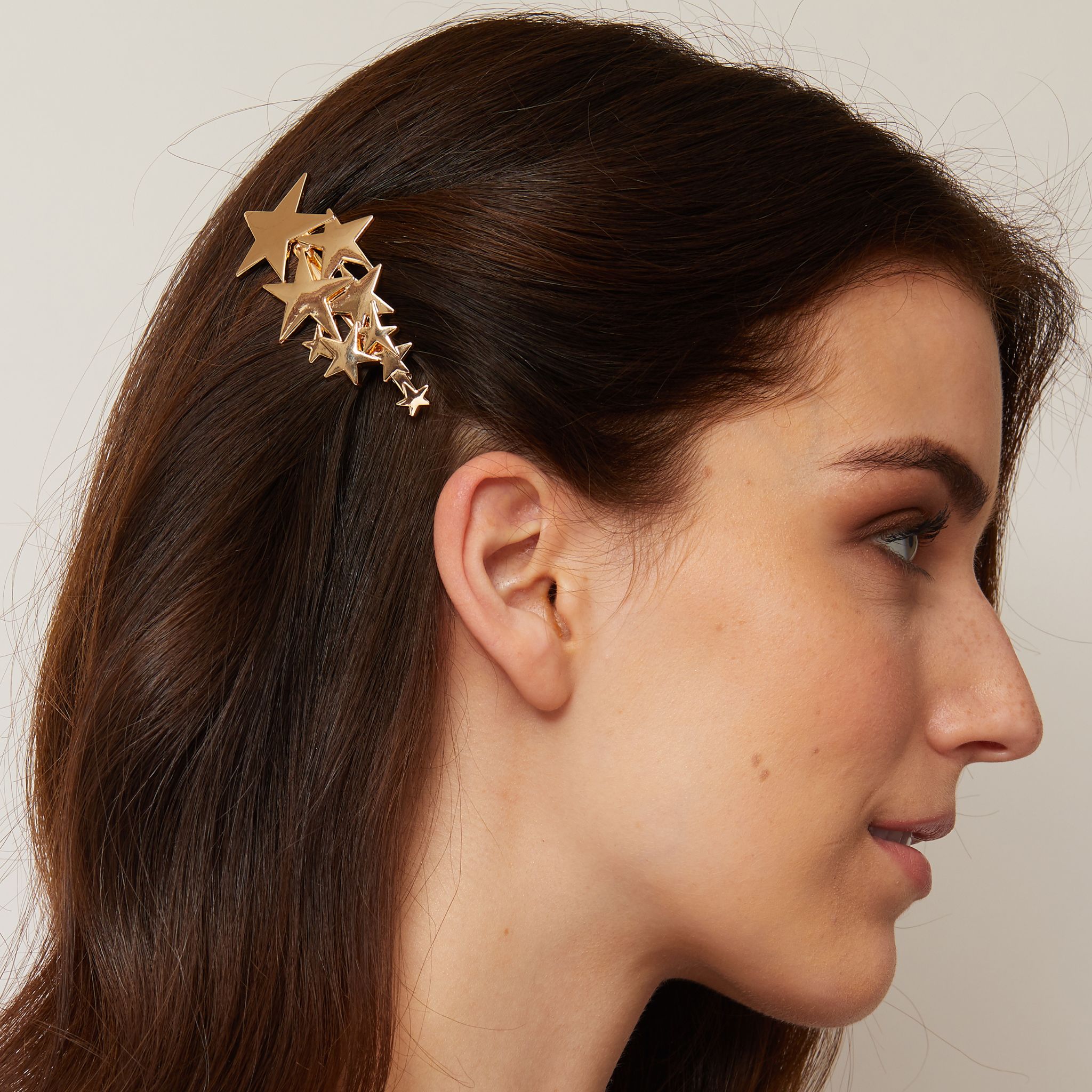 QueenMee Star Hair Clip in Silver or Gold Star Barrette