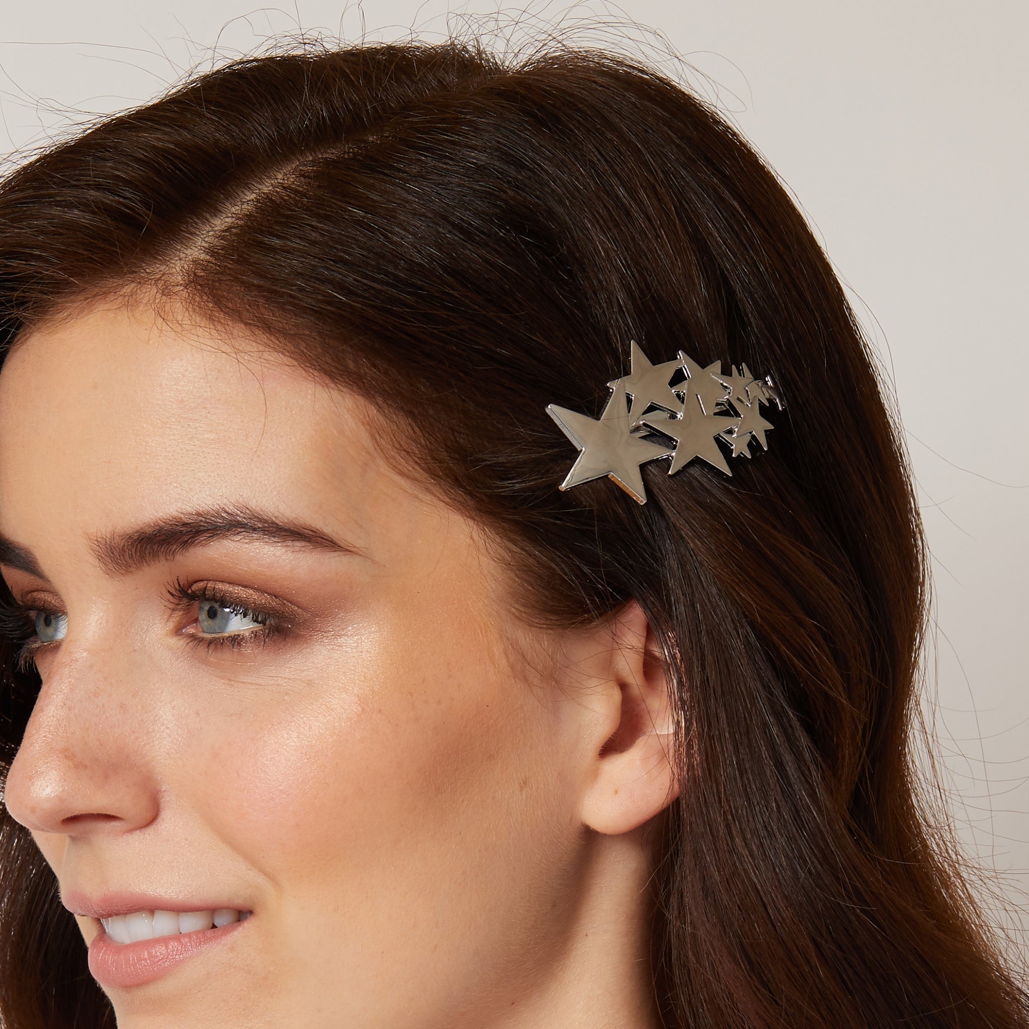 QueenMee Star Hair Clip in Silver or Gold Star Barrette