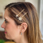 Load image into Gallery viewer, QueenMee Star Hair Clips Hair Slides Set of 2 - As Seen in Hello!
