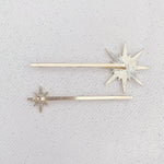 Load image into Gallery viewer, QueenMee Star Hair Clips Hair Slides Set of 2 - As Seen in Hello!
