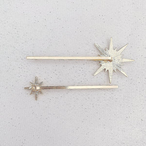 QueenMee Star Hair Clips Hair Slides Set of 2 - As Seen in Hello!