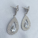 Load image into Gallery viewer, QueenMee Statement Earrings Crystal Earrings Teardrop
