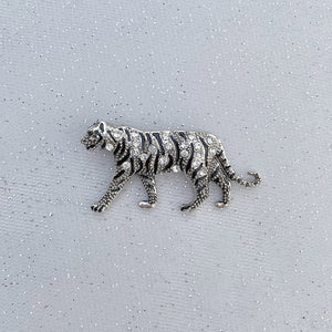 QueenMee Tiger Brooch Silver Brooch