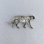 Load image into Gallery viewer, QueenMee Tiger Brooch Silver Brooch
