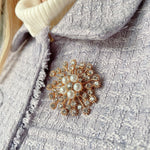 Load image into Gallery viewer, QueenMee Vintage Brooch with Pearl and Crystal - As Seen with Gok
