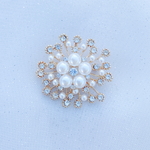 Load image into Gallery viewer, QueenMee Vintage Brooch with Pearl and Crystal - As Seen with Gok
