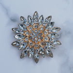 Load image into Gallery viewer, QueenMee Vintage Brooch Large with Crystal
