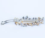 Load image into Gallery viewer, QueenMee Vintage Hair Clip Rhinestone Leaf
