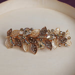 Load image into Gallery viewer, QueenMee Vintage Hair Clip Rhinestone Leaf
